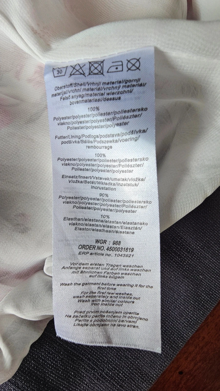 Veste d'été légère Janina blanche à fleurs zippée col gris T42 – photo 5